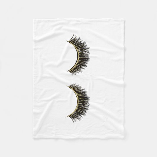 Couverture Polaire Mèches d'impression de cils (Devant)