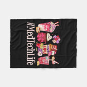 Couverture Polaire Med Tech Women Coffee Lovers Funny Valentine's Day (Devant (Horizontal))