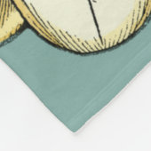 Couverture Polaire Médaillon floral orné sur Arrière - plan bleu clai (Coin)