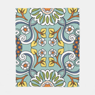 Couverture Polaire Médaillon Turc style Motif Vintage