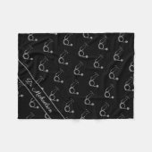 Couverture Polaire Médecin Médicale Stethoscope Nom du Motif (Devant (Horizontal))