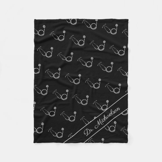 Couverture Polaire Médecin Médicale Stethoscope Nom du Motif (Devant)