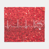 Couverture Polaire Médecine féminine Infirmière Parties scintillant R (Devant (Horizontal))