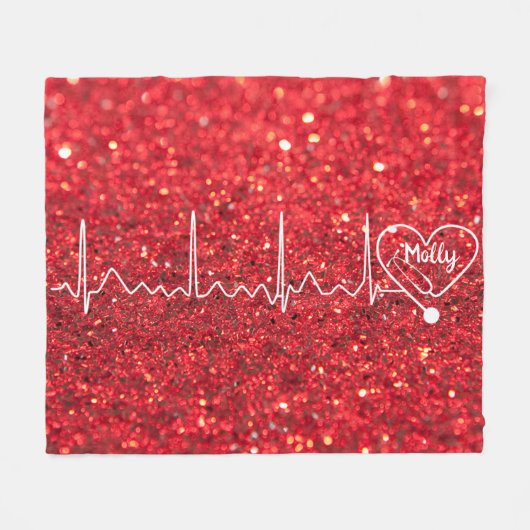 Couverture Polaire Médecine féminine Infirmière Parties scintillant R (Devant (Horizontal))