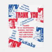 Couverture Polaire MÉDECINS Mercis, INFIRMIERS ET PREMIERS INTERVENAN (Devant)