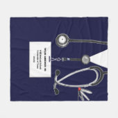 Couverture Polaire Médicale Docteur Fleece Blanche (Devant (Horizontal))