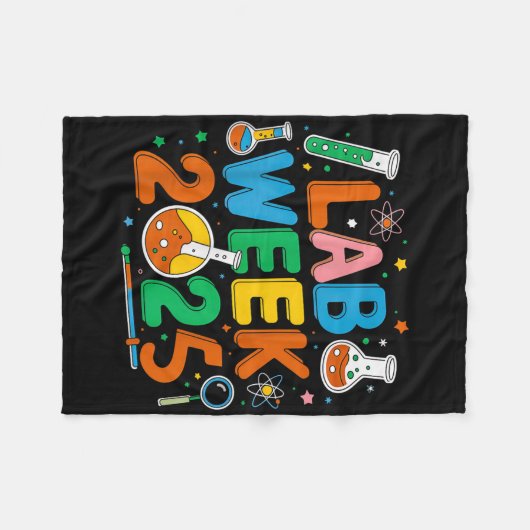 Couverture Polaire Médicale Lab Scientist Retro Lab Week 2025 Phlebot (Devant (Horizontal))