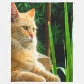 Couverture Polaire Méditation du chat Ginger Tabby (Devant)