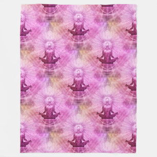 Couverture Polaire Méditation du Saint-Yoga-Lotus - Motif ininterromp