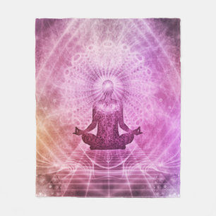 Couverture Polaire Méditation du Yoga spirituel Zen coloré