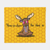 Couverture Polaire Méditer Moose KiniArt (Devant (Horizontal))
