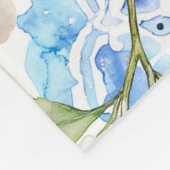 Couverture Polaire Mediterranean Blue Tile Limoncello Monogram Name (Coin)