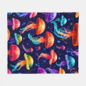 Couverture Polaire Méduse colorée (Devant (Horizontal))