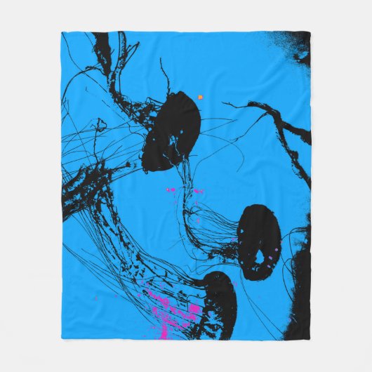 Couverture Polaire Méduses - Animaux marins (Devant)