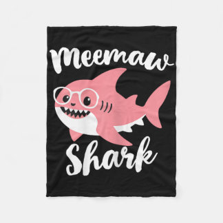 Couverture Polaire Meemaw Shark Fête des mères grand-mère drôle Mee-m
