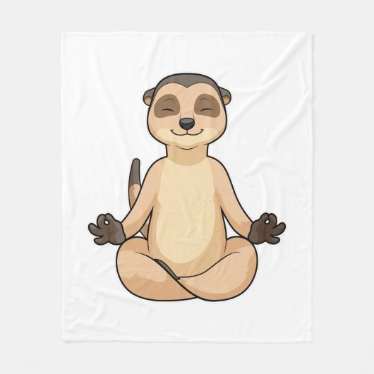 Couverture Polaire Meerkat à la méditation de Yoga (Devant)