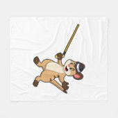 Couverture Polaire Meerkat avec Casquette et bâton de marche (Devant (Horizontal))