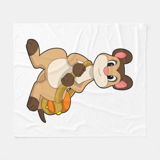 Couverture Polaire Meerkat avec sac (Devant (Horizontal))