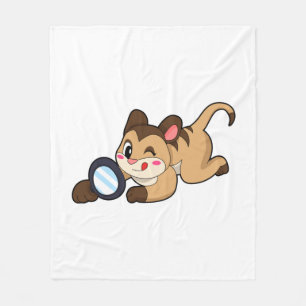 Couverture Polaire Meerkat avec verre grossissant