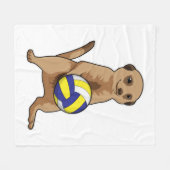 Couverture Polaire Meerkat avec volleyball (Devant (Horizontal))