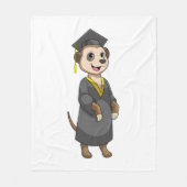 Couverture Polaire Meerkat comme étudiant avec diplôme (Devant)