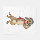 Couverture Polaire Meerkat comme pilote avec casquette pilote (Devant (Horizontal))