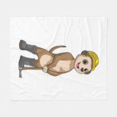 Couverture Polaire Meerkat en tant que mineur avec Pickaxe (Devant (Horizontal))