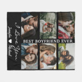 Couverture Polaire Meilleur ami Boyfriend Jamais Custom Photo Collage (Devant (Horizontal))