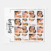 Couverture Polaire meilleur ami de bestie 16 photo collage (Devant (Horizontal))