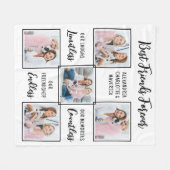 Couverture Polaire Meilleur Amis Forever Custom 5 Amitié photo (Devant (Horizontal))