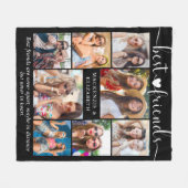 Couverture Polaire Meilleur Amitié Citation Photo Collage Personnalis (Devant (Horizontal))