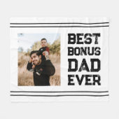 Couverture Polaire Meilleur Bonus Papa Ever Stepdad Stepfather Cadeau (Devant (Horizontal))