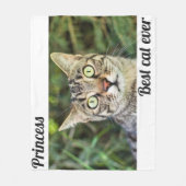 Couverture Polaire Meilleur chat jamais avec photo mignon photo perso (Devant)