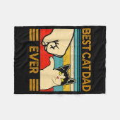 Couverture Polaire Meilleur Chat Papa Jamais Drôle Chat Papa (Devant (Horizontal))