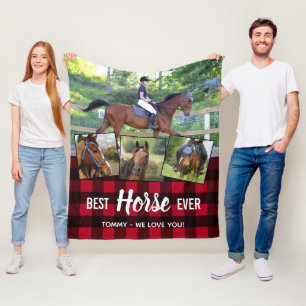Couverture Polaire Meilleur Cheval Jamais Buffle Rouge Plaid Photo Co