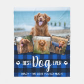 Couverture Polaire Meilleur Chien Jamais Buffle Bleu Plaid Photo Coll (Devant)