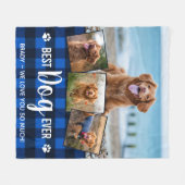 Couverture Polaire Meilleur Chien Jamais Buffle Bleu Plaid Photo Coll (Devant (Horizontal))