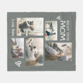 Couverture Polaire Meilleur Chien Maman 5 Photo Collage Cosy (Devant (Horizontal))