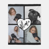 Couverture Polaire Meilleur chien maman | Collage de photos (Devant)