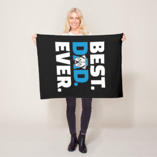 Couverture Polaire Meilleur Chien Papa Jamais Bulldog Lover Anglais B