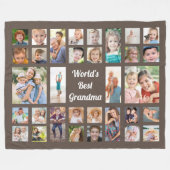 Couverture Polaire Meilleur Collage de photos de famille Grandma 32 a (Devant (Horizontal))