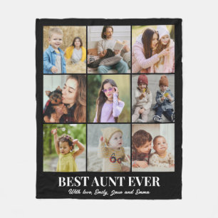 Couverture Polaire Meilleur Collage de Photos Tante Nièce Neveu 9 Pho