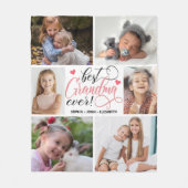 Couverture Polaire Meilleur Collage photo de grand-mère (Devant)