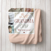 Couverture Polaire Meilleur collage photo de grand-mère Ever 10