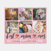 Couverture Polaire Meilleur Collage photo de Maman (Devant (Horizontal))