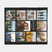 Couverture Polaire Meilleur Collage photo des amis pour toujours (Devant (Horizontal))
