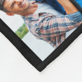 Couverture Polaire MEILLEUR DAD JAMAIS Collage photo minima noir (Coin)