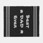 Couverture Polaire MEILLEUR DAD JAMAIS Simple Cool moderne Script noi (Devant (Horizontal))