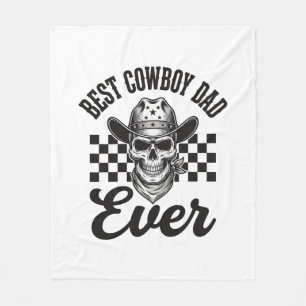 Couverture Polaire Meilleur design de chemise Western crâne de papa c