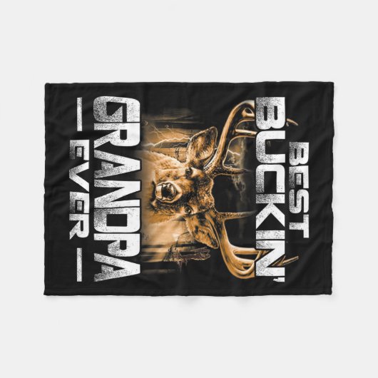 Couverture Polaire Meilleur Grand-Père jamais de Buckin Chasse aux Ce (Devant (Horizontal))